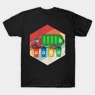 Vintage Retro Recycling Trash Kids Garbage Truck T-Shirt